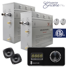 Steam Planet Superior Encore Plus 18kw Self-Draining Steam Bath Generator with Bluetooth Horizontal Digital Keypad in Black