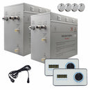 Steam Planet Superior Encore 24kw Self-Draining Steam Bath Generator with Dual Horizontal Digital Keypad in White