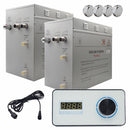 Steam Planet Superior Encore 24kw Self-Draining Steam Bath Generator with Horizontal Digital Keypad in White