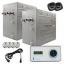 Steam Planet Superior Encore Plus 24kw Self-Draining Steam Bath Generator with Bluetooth Horizontal Digital Keypad in White