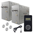 Steam Planet Superior Encore 24kw Self-Draining Steam Bath Generator with Vertical Digital Keypad in Black