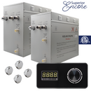 Steam Planet Superior Encore 24kw Self-Draining Steam Bath Generator with Horizontal Digital Keypad in Black