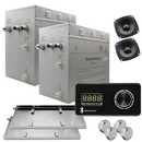 Steam Planet Superior Encore Plus 24kw Self-Draining Steam Bath Generator with Bluetooth Horizontal Digital Keypad in Black and a Drip Pan