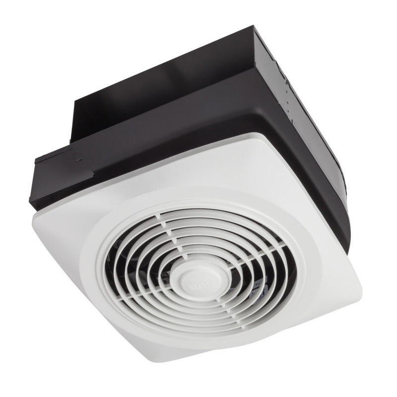 Nutone - 503-NUTONE - 8-Inch 160 CFM Side Discharge Ventilation Fan with White Square Plastic Grille - 5.0 Sones