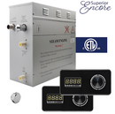 Steam Planet Superior Encore 6kw Self-Draining Steam Bath Generator with Dual Horizontal Digital Keypad in Black