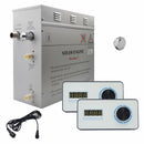 Steam Planet Superior Encore 6kw Self-Draining Steam Bath Generator with Dual Horizontal Digital Keypad in White