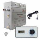 Steam Planet Superior Encore 9kw Self-Draining Steam Bath Generator with Horizontal Digital Keypad in White