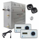 Steam Planet Superior Encore Plus 9kw Self-Draining Steam Bath Generator with Dual Bluetooth Horizontal Digital Keypads in White