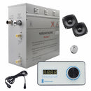 Steam Planet Superior Encore Plus 6kw Self-Draining Steam Bath Generator with Bluetooth Horizontal Digital Keypad in White
