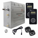 Steam Planet Superior Encore Plus 9kw Self-Draining Steam Bath Generator with Dual Bluetooth Vertical Digital Keypads in Black