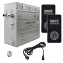 Steam Planet Superior Encore 6kw Self-Draining Steam Bath Generator with Dual Vertical Digital Keypad in Black