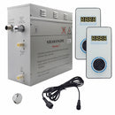 Steam Planet Superior Encore 9kw Self-Draining Steam Bath Generator with Dual Vertical Digital Keypad in White