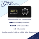 Steam Planet Superior Encore Plus 12kw Self-Draining Steam Bath Generator with Bluetooth Horizontal Digital Keypad in Black