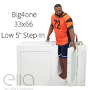 Ella Big4One 33"x66" Walk in Bathtub Air + Hydro + Independent Foot Massage Right Outward Swing Door 5 Piece Fast Fill Faucet Dual 2" Drains