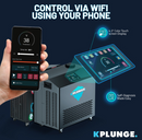 62 in. 2-Person 0-Jet Cedar Cold Plunge  Ice Bath Tub/Hot Tub with 3/4 HP Powerful Chiller and Heater in Natural Finish