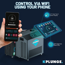 62 in. 2-Person 0-Jet Cedar Cold Plunge  Ice Bath Tub/Hot Tub with 1 HP Powerful Chiller and Heater in Natural Finish