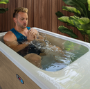 Iroquois 67 in. 1-Person Mono-Jet All-in-One Cold Plunge Ice Bath/Hot Tub with Built-in Chiller/Heater in Chestnut