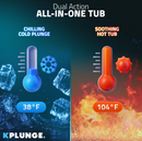 Iroquois 67 in. 1-Person Mono-Jet All-in-One Cold Plunge Ice Bath/Hot Tub with Built-in Chiller/Heater in Chestnut