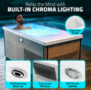 Iroquois 67 in. 1-Person Mono-Jet All-in-One Cold Plunge Ice Bath/Hot Tub with Built-in Chiller/Heater in Chestnut