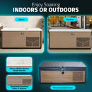 Iroquois 67 in. 1-Person Mono-Jet All-in-One Cold Plunge Ice Bath/Hot Tub with Built-in Chiller/Heater in Chestnut