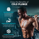 Iroquois 67 in. 1-Person Mono-Jet All-in-One Cold Plunge Ice Bath/Hot Tub with Built-in Chiller/Heater in Chestnut