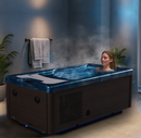 69 in. 1-Person 2-Jets All-in-One Cold Plunge and Hot Tub with Built-in Chiller, Lights, and WiFi in Blue