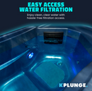 69 in. 1-Person 2-Jets All-in-One Cold Plunge and Hot Tub with Built-in Chiller, Lights, and WiFi in Blue