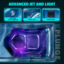 69 in. 1-Person 2-Jets All-in-One Cold Plunge and Hot Tub with Built-in Chiller, Lights, and WiFi in Blue