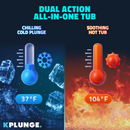 69 in. 1-Person 2-Jets All-in-One Cold Plunge and Hot Tub with Built-in Chiller, Lights, and WiFi in Blue