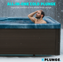 69 in. 1-Person 2-Jets All-in-One Cold Plunge and Hot Tub with Built-in Chiller, Lights, and WiFi in Blue