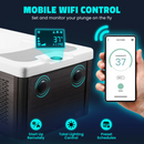 69 in. 1-Person 2-Jets All-in-One Cold Plunge and Hot Tub with Built-in Chiller, Lights, and WiFi in Blue