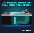 69 in. 1-Person 2-Jets All-in-One Cold Plunge and Hot Tub with Built-in Chiller, Lights, and WiFi in White