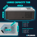 69 in. 1-Person 2-Jets All-in-One Cold Plunge and Hot Tub with Built-in Chiller, Lights, and WiFi in White