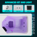 69 in. 1-Person 2-Jets All-in-One Cold Plunge and Hot Tub with Built-in Chiller, Lights, and WiFi in White