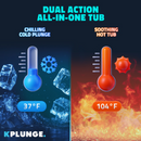 69 in. 1-Person 2-Jets All-in-One Cold Plunge and Hot Tub with Built-in Chiller, Lights, and WiFi in White