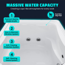 69 in. 1-Person 2-Jets All-in-One Cold Plunge and Hot Tub with Built-in Chiller, Lights, and WiFi in White