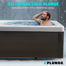 69 in. 1-Person 2-Jets All-in-One Cold Plunge and Hot Tub with Built-in Chiller, Lights, and WiFi in White