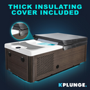 69 in. 1-Person 2-Jets All-in-One Cold Plunge and Hot Tub with Built-in Chiller, Lights, and WiFi in White