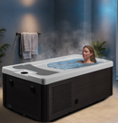 69 in. 1-Person 2-Jets All-in-One Cold Plunge and Hot Tub with Built-in Chiller, Lights, and WiFi in White