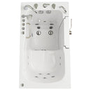Ella Capri 30"x52" Acrylic Hydro and Independent Foot Massage Walk-In Bathtub with Right Outward Swing Door, Heated Seat, 5 Piece Fast Fill Faucet, 2" Dual Drain