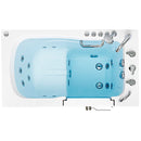 Ella Capri 30"x52" Acrylic Hydro and Independent Foot Massage Walk-In Bathtub with Right Outward Swing Door, Heated Seat, 5 Piece Fast Fill Faucet, 2" Dual Drain