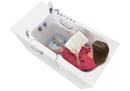 Ella Capri 30"x52" Acrylic Hydro Massage with Independent Foot Massage and Heated Seat Walk-In Bathtub Left Outward Swing Door 2 Piece Fast Fill Faucet 2" Dual Drain