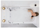 Ella Capri 30"x52" Acrylic Hydro Massage with Independent Foot Massage and Heated Seat Walk-In Bathtub Left Outward Swing Door 2 Piece Fast Fill Faucet 2" Dual Drain
