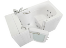 Ella Capri 30"x52" Acrylic Hydro Massage with Independent Foot Massage and Heated Seat Walk-In Bathtub Left Outward Swing Door 2 Piece Fast Fill Faucet 2" Dual Drain