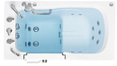 Ella Capri 30"x52" Acrylic Hydro Massage with Independent Foot Massage and Heated Seat Walk-In Bathtub Left Outward Swing Door 5 Piece Fast Fill Faucet 2" Dual Drain