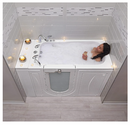 Ella Capri 30"x52" Acrylic Hydro Massage with Independent Foot Massage and Heated Seat Walk-In Bathtub Left Outward Swing Door 5 Piece Fast Fill Faucet 2" Dual Drain