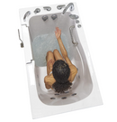Ella Capri 30"x52" Acrylic Hydro Massage with Independent Foot Massage and Heated Seat Walk-In Bathtub Left Outward Swing Door 5 Piece Fast Fill Faucet 2" Dual Drain