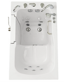 Ella Capri 30"x52" Acrylic Hydro Massage with Independent Foot Massage and Heated Seat Walk-In Bathtub Left Outward Swing Door 5 Piece Fast Fill Faucet 2" Dual Drain