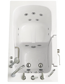 Ella Capri 30"x52" Acrylic Hydro Massage with Independent Foot Massage and Heated Seat Walk-In Bathtub Left Outward Swing Door 5 Piece Fast Fill Faucet 2" Dual Drain