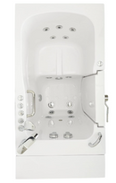 Ella Capri 30"x52" Acrylic Hydro Massage with Independent Foot Massage and Heated Seat Walk-In Bathtub Left Outward Swing Door 2 Piece Fast Fill Faucet 2" Dual Drain